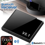 Bluetooth 5.1 Music Audio Adapter Receiver 30 Pin Dock Speaker for iPhone iPod