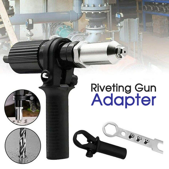 Electric Rivet Pop Gun Adaptor Cordless Drill Nut Riveting Riveter Insert Tool