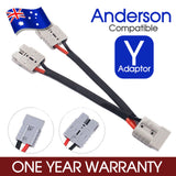 50 Amp Genuine Anderson Plug Connector Double Y Adaptor 6mm Automotive Cable