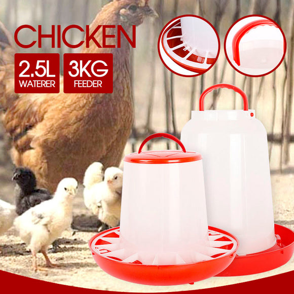 Automatic Chicken Bird Chook Poultry Feeder Drinker Chicken Poultry Waterer