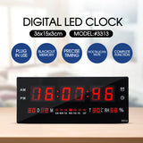 Digital Home Large Big Jumbo LED Wall Desk Clock With Calendar Temperature