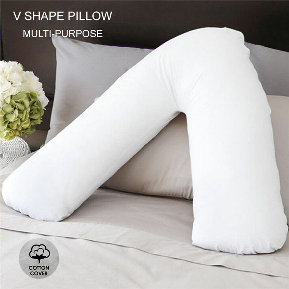 Tri Boomerang V Shape Maternity Nursing Pregnancy Support Pillow Cotton
