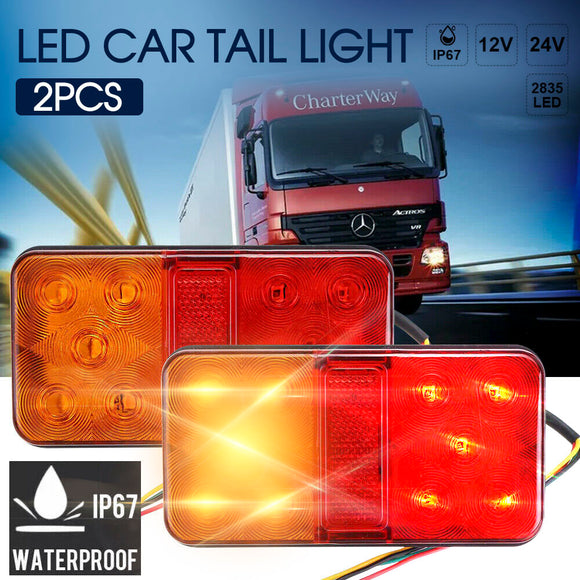 2x LED TRAILER LIGHTS TAIL LAMP STOP INDICATOR 12V VOLT 4WD 4X4 CAMPER UTE