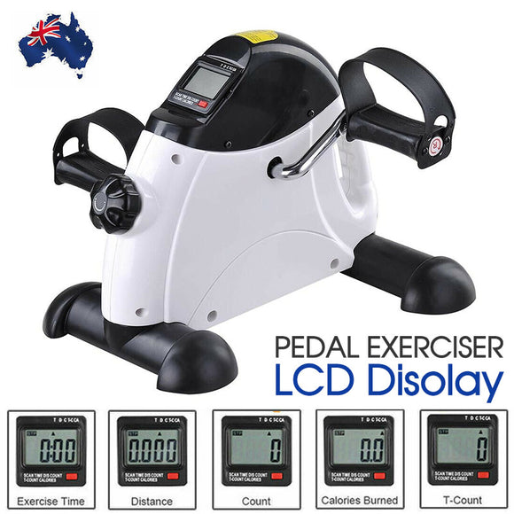 New Mini Pedal Exerciser Gym Bike Fitness Exercise Cycle Leg/Arm w/ LCD Display