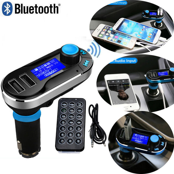 Handsfree LCD MP3 Player FM Transmitter Wireless Bluetooth Car Kit USB/SD