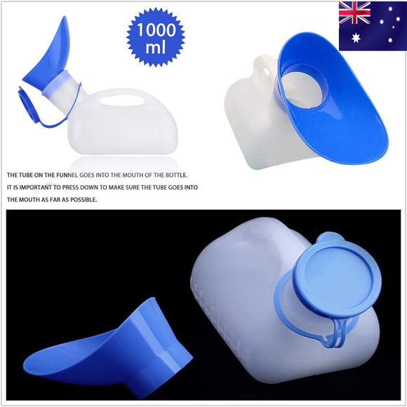 1L Unisex Urine Portable Bottle Camping Outdoor Journey Travel Urinal Toilet AU