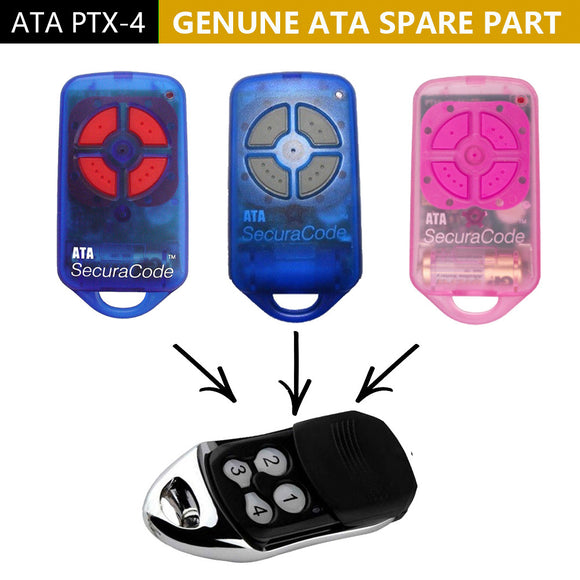 ATA remote control secure code compatible garage/gate door replacement PTX-4