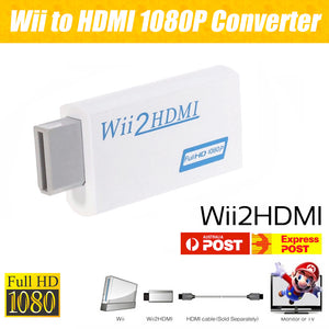 Wii HDMI Adapter 1080p Wii to HDMI Converter 3.5mm Adapter Audio HD Video Output