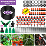 50M Hose Garden Irrigation System Plant Watering DIY Micro Drip Kits 201PCS /Set