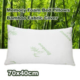Luxury Soft Memory Foam Natural Bamboo Pillow Bed Fabric Cover 70 x 40cm AU POST