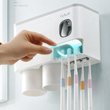4-Cup Toothbrush Rack Wash Suit with 2 Drawers