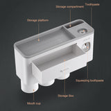 4-Cup Toothbrush Rack Wash Suit with 2 Drawers