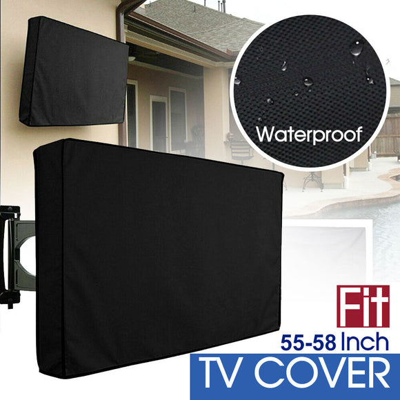 55-58 Inch Dustproof Waterproof TV Cover Outdoor Patio Flat Television Protector