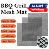 3PC Mintiml Charcoal BBQ Grill Mesh Mat Non-Stick Cooking Barbecue Liner Sheet