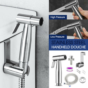 Stainless Steel Handheld Douche Bidet Toilet Spray Shower Shattaf Diverter Kit