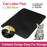 Waterproof Double-Layer Cat Litter Mat Pad Trapper Foldable Pet Rug Home L Size