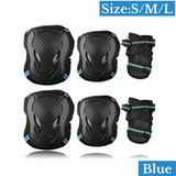 Sets 6pc Skating Protective Gear Elbow Knee Pads Bike Skateboard Adult Kid SML