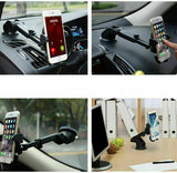 Universal 360° 2 in 1 Car Windshield Holder Cradle GPS Mobile Smart Phone Mount