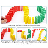 120pcs Wooden Dominos Building Blocks Tiles Tumbling Knock Down Toys Kids Xmas