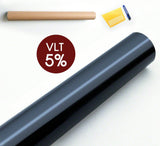 Window Tint Film 5/15% VLT Black Roll 76cm X 7m Car Auto House Home