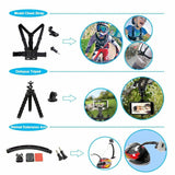 120pcs Accessories Pack Case Chest Head Floating Monopod GoPro Hero 7 6 5 4 3+ 2