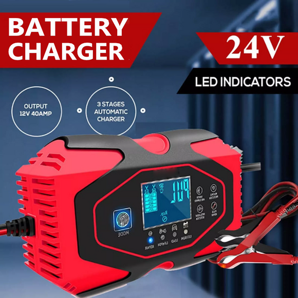 12V 24V Car Battery Charger Lead-acid AGM GEL& Lithium LiFePO4 Battery Repair