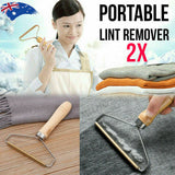 2x Reusable Lint Remover Clothes Fuzz Shaver Trimmer Manual Roller Portable