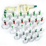 Pain Relief 24 Cups Vacuum Cupping Set Massage Kit Acupuncture Suction Massager