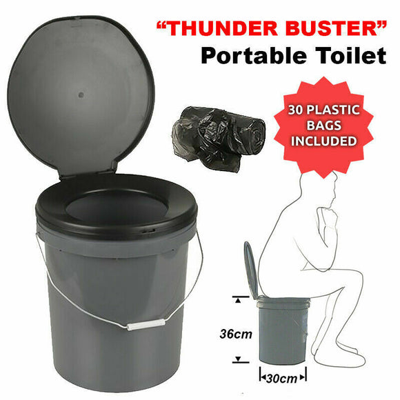 20L Toilet BUCKET Portable Outdoor Box Thunder Boom Travel Camping Bush Dunny