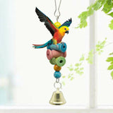 10X Pet Colorful Parrot Bird Rope Cage Perch Bungee Hanging Swing Ladder Toys