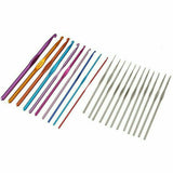 Aluminum Crochet Hooks Kit 124PCS Weave Yarn Knitting Needles Sewing Tools Case