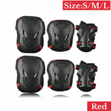 Sets 6pc Skating Protective Gear Elbow Knee Pads Bike Skateboard Adult Kid SML