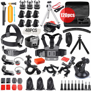 120pcs Accessories Pack Case Chest Head Floating Monopod GoPro Hero 7 6 5 4 3+ 2