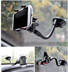 Universal 360° Windshield Mount Car Holder GPS Mobile Phone Long Neck Cradle