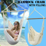 Portable Hanging Hammock Chair Swing Garden Outdoor Camping Soft Cushions