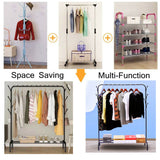 Garment Clothes Hanger Rack Organiser Hat Bag Hook Stand Shoe Shelf Storage