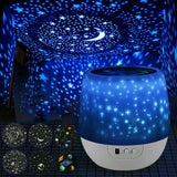 LED Rotating Projector Starry Night Light Star Sky Lights Baby Kids Bedside Lamp