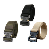 Mens Canvas Outdoor Tactical Belt Heavy Duty Army Waist Web Strap Waistband