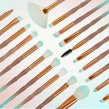 Diamond Unicorn 20PCS Eyeshadow Eyebrow Blending Brush Set Eye Make-up Brushes