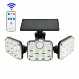 Outdoor Security Flood Lamp 3 Head 138 LED Solar Motion Sensor Light Garden Wall