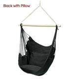 Portable Hanging Hammock Chair Swing Garden Outdoor Camping Soft Cushions