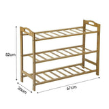 Multiple Layers Natural Bamboo Organizer Shoe Rack Storage Household Shelf Stand