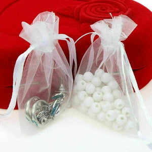 200Pcs Organza Bag Sheer Bags Jewellery Wedding Candy Packaging Gift 12cm x 9cm