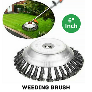 6" Weed Brush Steel Wire Trimmer Cutter Wheel Garden Lawn Mower Head Tool Grass