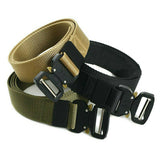 Mens Canvas Outdoor Tactical Belt Heavy Duty Army Waist Web Strap Waistband