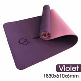 1pcs TPE Yoga Mat Eco Friendly Fitness Gym Exercise Pilates Non Slip Dual Layer