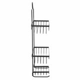 3 Tier Bathroom Shower Caddy Black Aluminum Hanging Rack Shampoo Storage Shelf