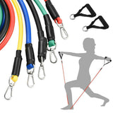 13 PCS Resistance Band Set Yoga Pilates Abs Exercise Fitness Tube Workout Bands