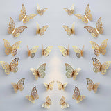 12Pcs 3D DIY Wall Decal Stickers Butterfly Home Room Art Decor Decorations