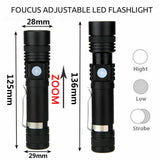 2X 60000lm LED Flashlight Torch For Bike Mount USB Rechargeable CREE T6 XM-L